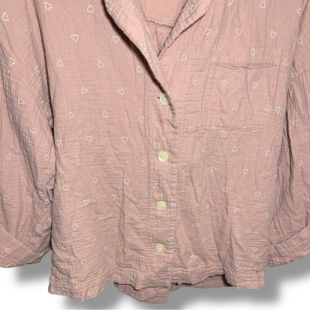 Madewell Lightestspun Double Gauze Heart Pajama Top - Picture 4 of 6